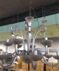 Lampu Gantung Madlite Kaca Silver