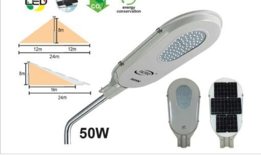 Lampu Jalan Solar Cell Fatro 50W WH