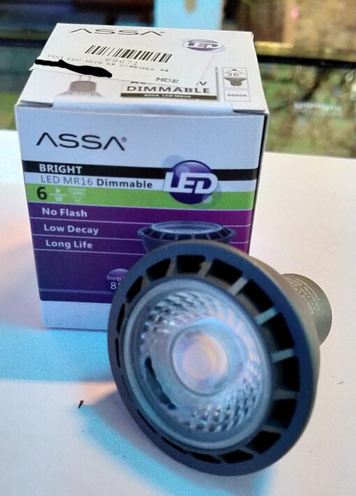 ASSA LED MR16 6W DIMMABLE TAMPAK DEPAN